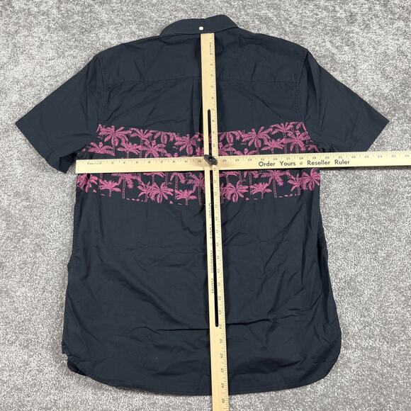 Chubbies Polo Shirt Mens Medium Tropical Palm Trees Button Down Cotton Blend - Picture 7 of 9